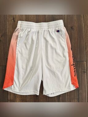Champion Activewear Athleticwear White with Orange Shorts Boys M